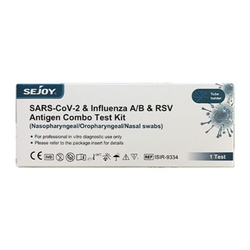 Sejoy Sars-Cov-2 & Influenza A B & Rsv Diagnostic Test For Antigen Detection Of Covid-19 & Influenza - 1 Piece