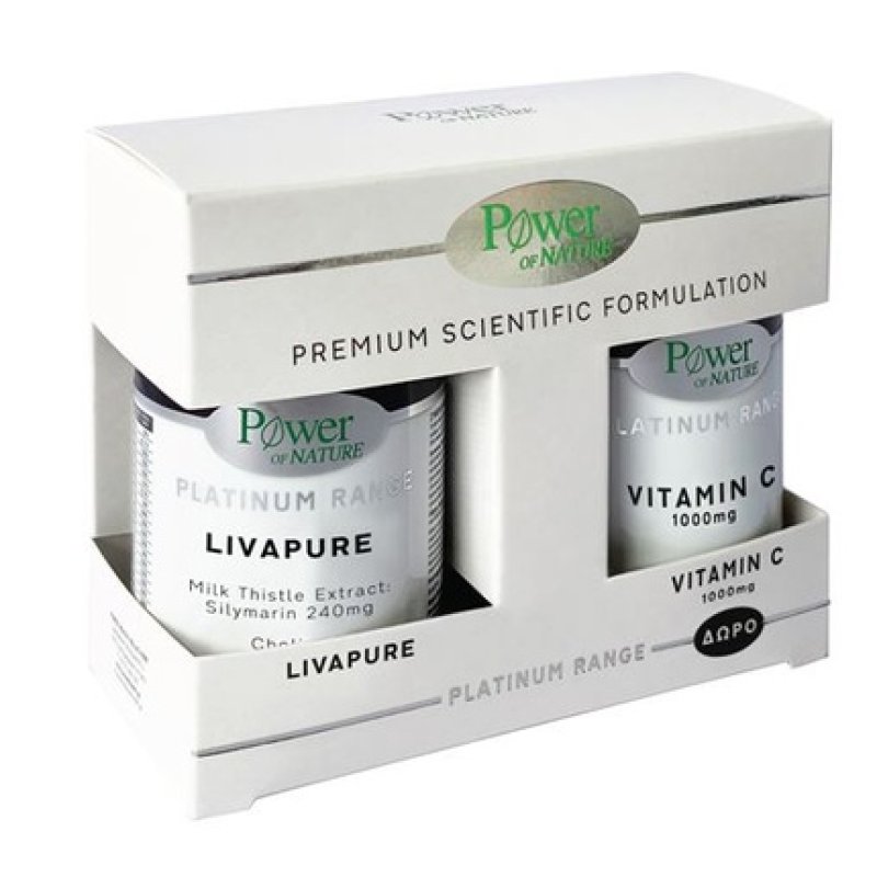 Power Power Health Platinum Livapure 30 Tablets & Free Vitamin C 1000mg 20 Tablets