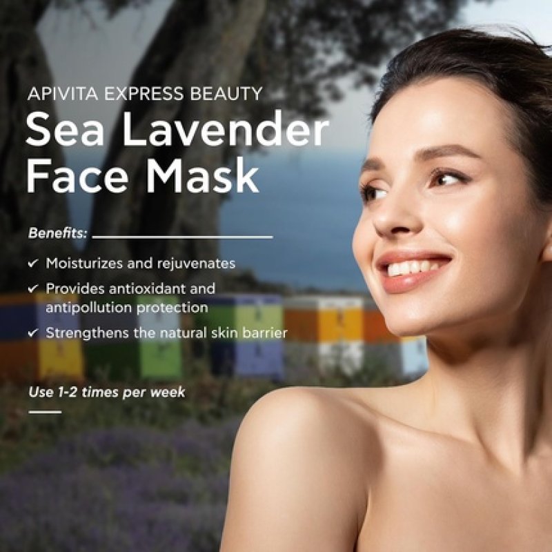 Apivita Express Beauty Face Mask With Sea Lavender And Vitamin E Moisturizing