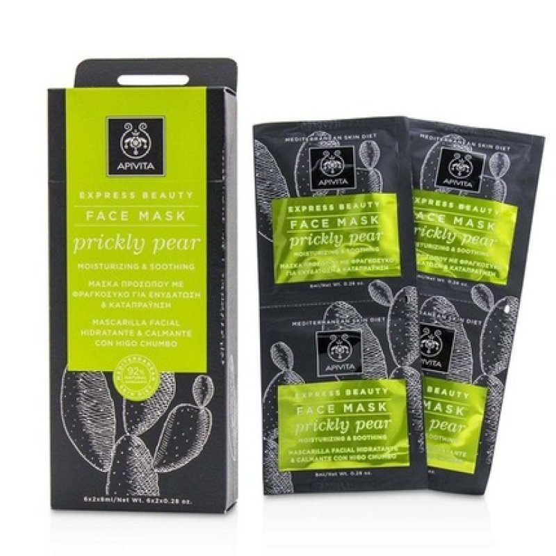 Apivita Express Beauty Face Mask With Prickly Pear Moisturizing & Soothing