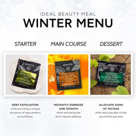 Apivita Express Beauty Face Mask With Vitamin C Shea Butter & Hyaluronic Acid