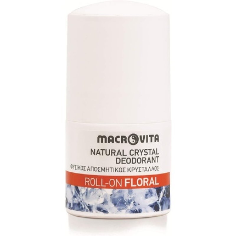 Macrovita Natural Crystal Deodorant Roll On Floral 50ml