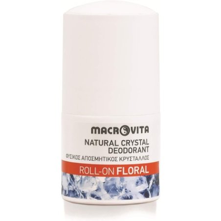 Macrovita Natural Crystal Deodorant Roll On Floral 50ml
