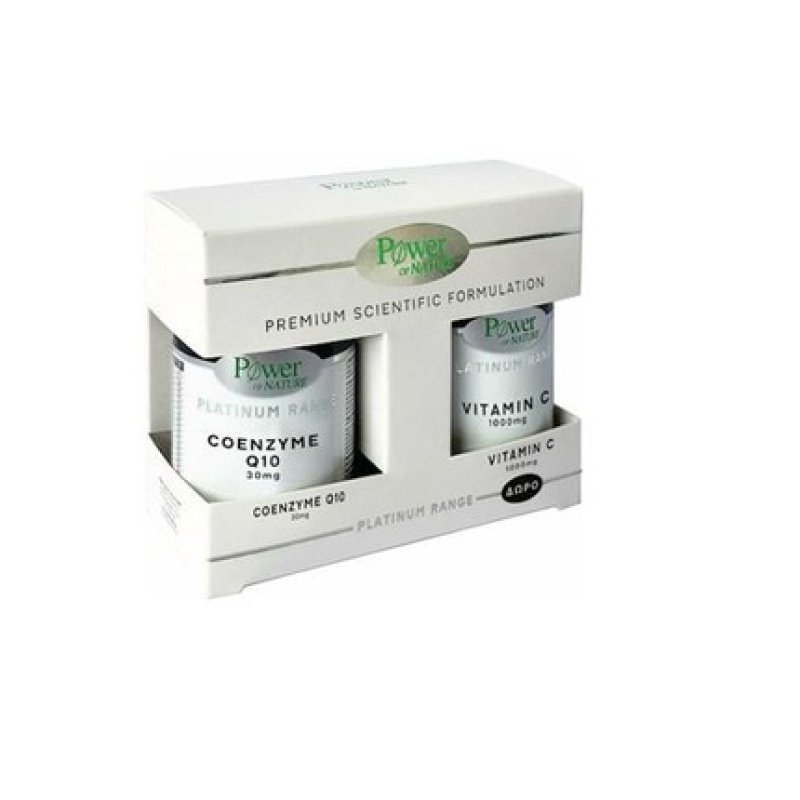 Power Platinum Coenzyme Q10 30 Capsules With Free Vitamin C 1000mg 20 Capsules