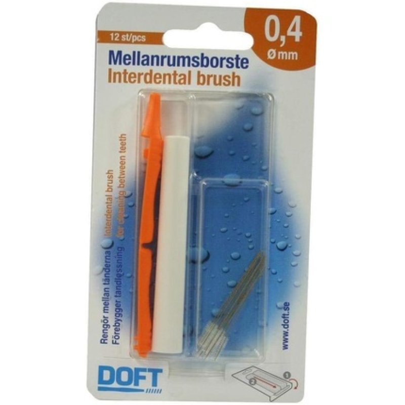 Interdental Brush 0.4 with Interchangeable Handle