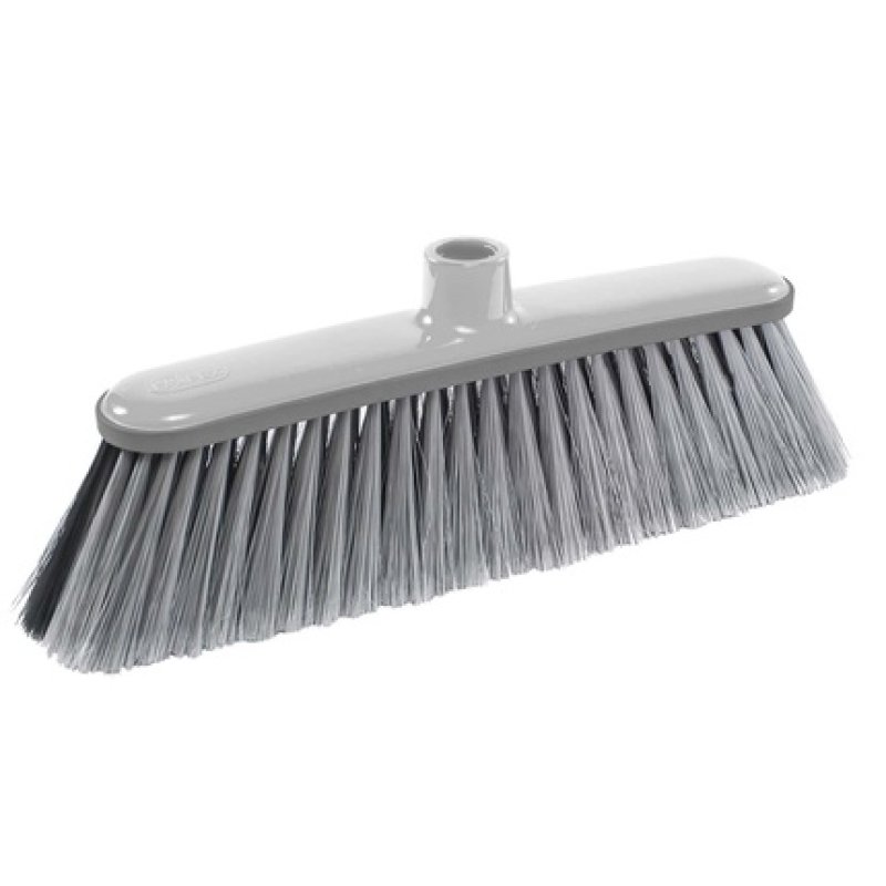 Apex Double Use Broom For Indoor And Outdoor With Soft Bristles And Bumper Rubber