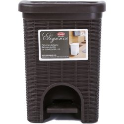 Stefanplast 30102 Rattan Look Plastic Waste Bin 20.5 X 20.5 X 28