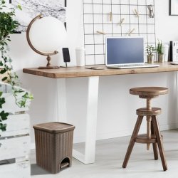 Stefanplast Elegance Dustbin Dove Grey 31 x 27.5 x 39 cm