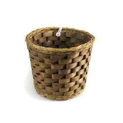 Home Round Basket 35x27 Cm For Organization And Laundry Wicker Brown