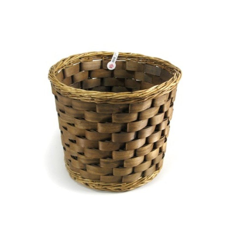 Home Round Basket 35x27 Cm For Organization And Laundry Wicker Brown