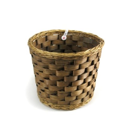 Home Round Basket 35x27 Cm For Organization And Laundry Wicker Brown
