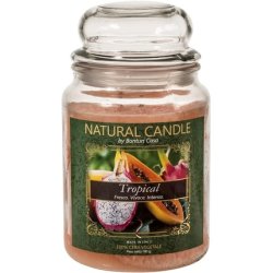 Nature Candle 167345 Tropical Scented Candle, 100% Vegetable Wax, 580 G, Mixed, 1s