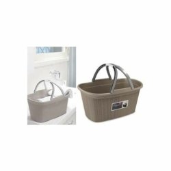 Stefanplast Elegance Linen Basket with Handles 35Lt Dove Grey