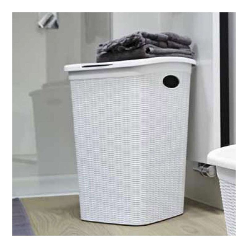 Stefanplast Elegance Laundry Hamper White 37 x 38 x 54.5 cm