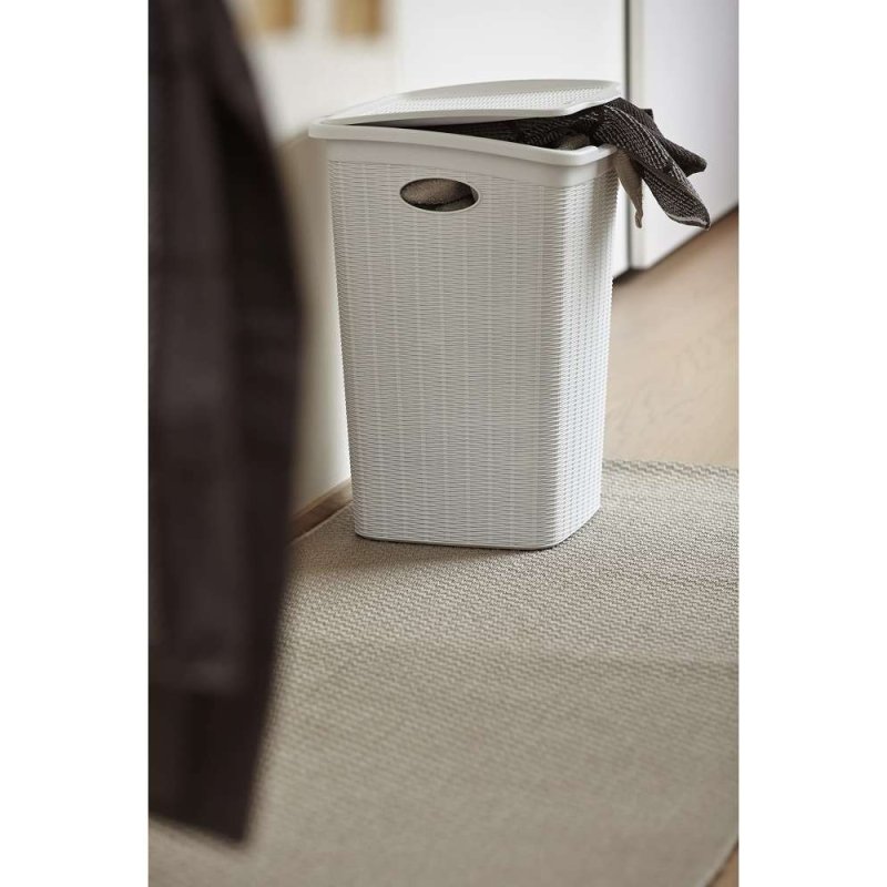 Stefanplast Elegance Laundry Hamper White 37 x 38 x 54.5 cm