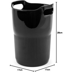 Home Plastic Bottle Bucket Black