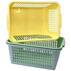Gensini Rectangular Perforated Basket 37x26 Assorted Sorting And Laundry