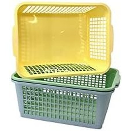 Gensini Rectangular Perforated Basket 37x26 Assorted Sorting And Laundry