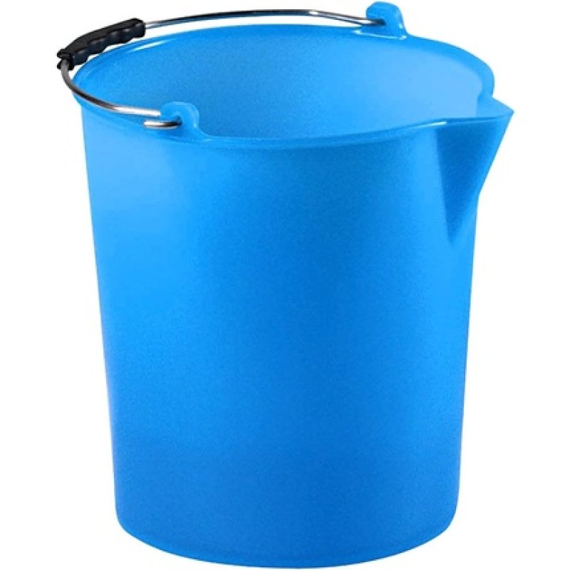 Stefanplast Pe Industrial Bucket With Spout Plastic Neutral Pale Blue 9 Litre