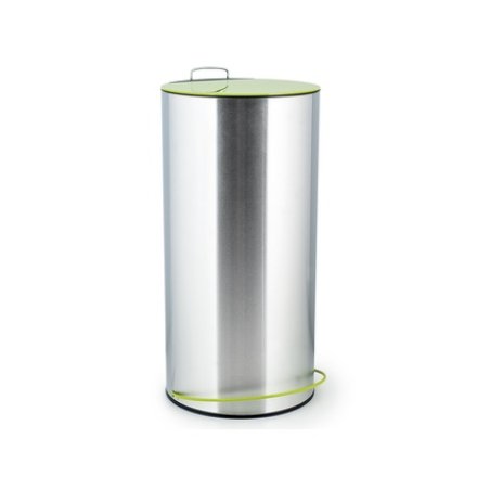 H&H Stainless Steel Pedal Bin With Lid Green 25l