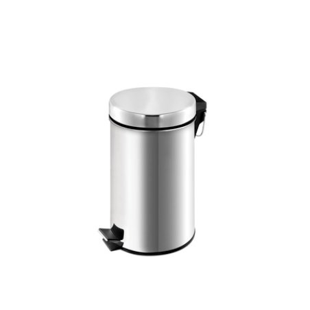 Home Pulindo Stainless Steel Trash Can With Pedal 5 Liters Gray