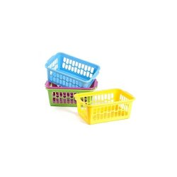 Heidrun Perforated Basket In Polypropylene Assorted Colors Size 36 Cm X 26 Cm X 15 Cm