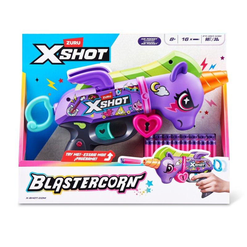 X-Shot - Blastercorn Dark Unicorn (16 Darts) (36882)
