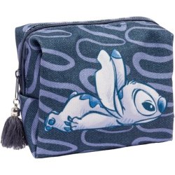 Disney Stitch Denim Cosmetic Bag