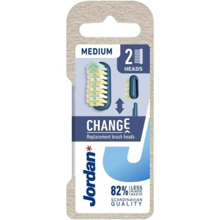 Orkla Jordan Szcz.Change Medium Manual Toothbrush - Pack of 2