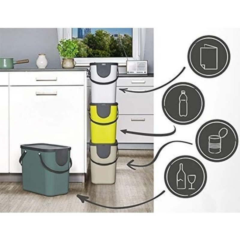 ROTHO Albula Cappuccino - waste sorting container - 25l