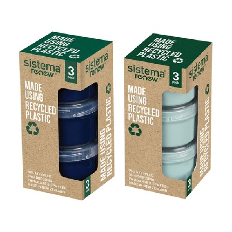 Sistema Sistema Renew Set 3 Containers 35ml Blueaqua