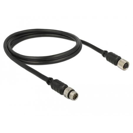 DeLOCK 12690 sensor/actuator cable 1 m M8 Black