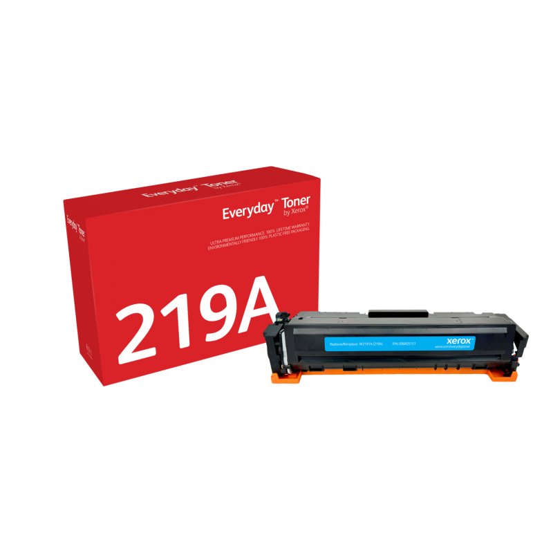Everyday™ Cyan Toner by Xerox compatible with HP 219A (W2191A), Standard capacity