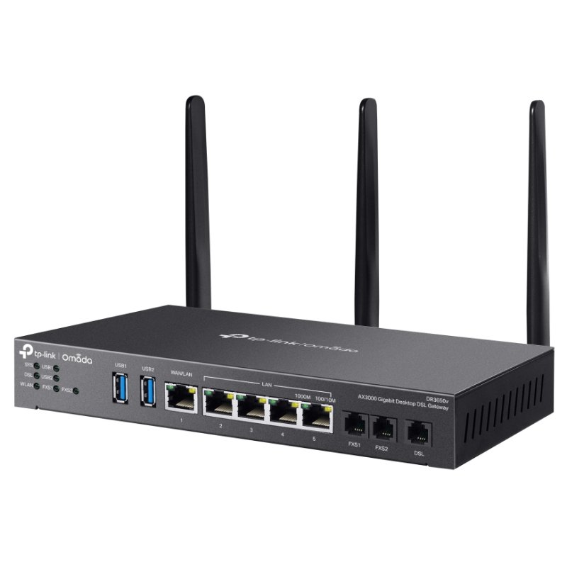 TP-Link Omada DR3220v-4G wireless router Gigabit Ethernet Dual-band (2.4 GHz / 5 GHz) Black