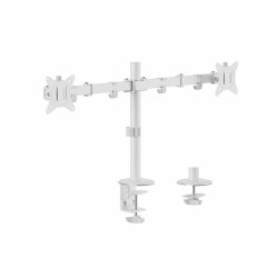 Equip 17"-32" Articulating Dual Monitor Desk Mount Bracket, White