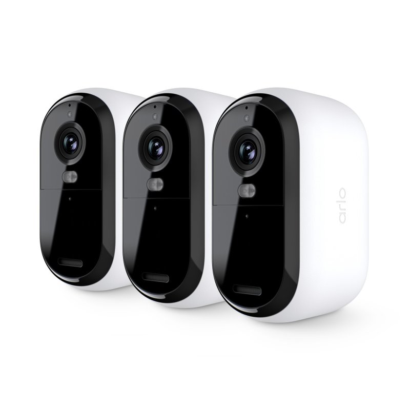 Arlo Essential Caméra de sécurité 3 2K, pack de 3
