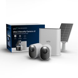 Arlo Ultra 3 4K Security Camera, 2-cam kit with Solar Panel