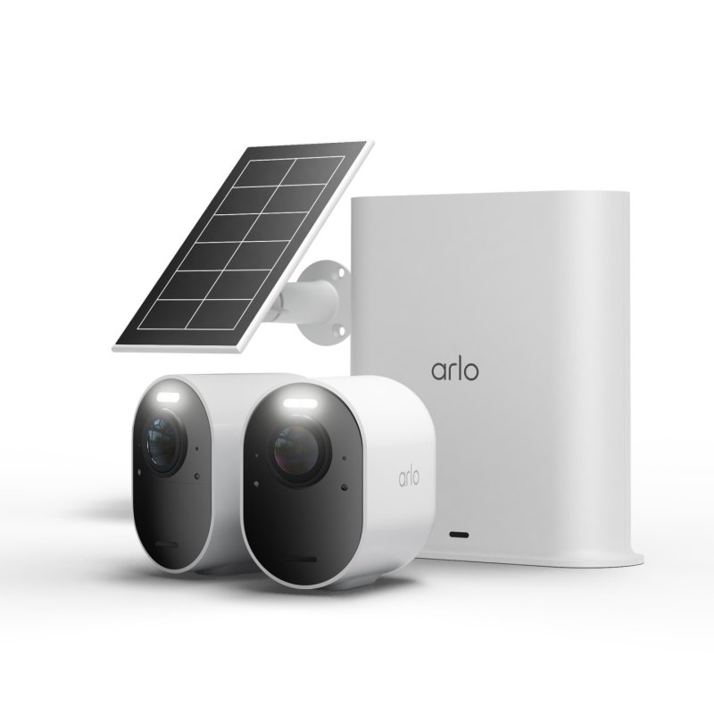 Arlo Ultra Caméra de sécurité 3 4K, kit de 2 caméras avec panneau solaire