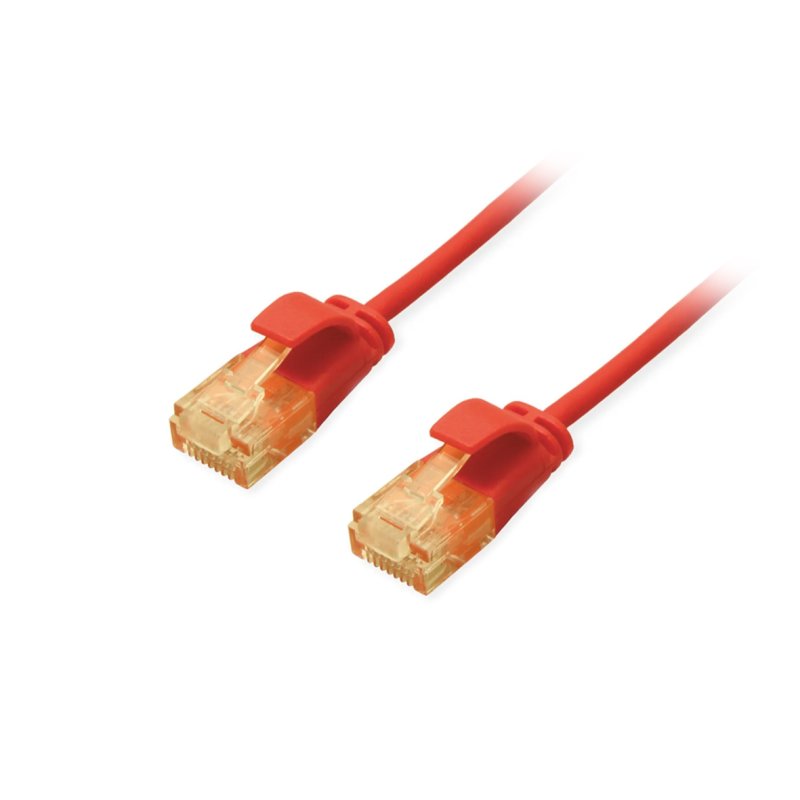 Equip Cat.6A U/UTP Slim Patch Cable, 1.0m, Red