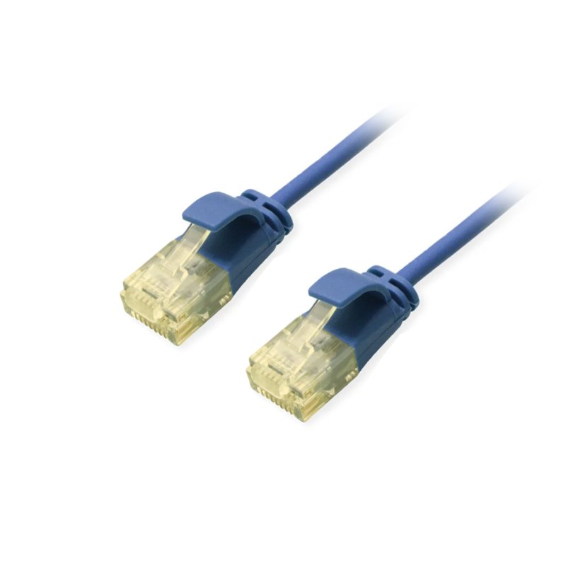 Equip Patchkabel Cat6A SlimFlex U/UTP 0.25m blau LSZH 2xRJ45 Polybeutel