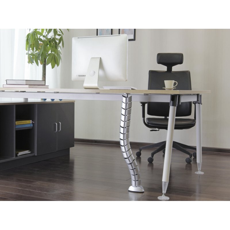 Equip Double-Channel Cable Management Spine, Silver