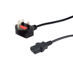 Equip 112300 câble électrique Noir 2 m IEC C13 BS 1363