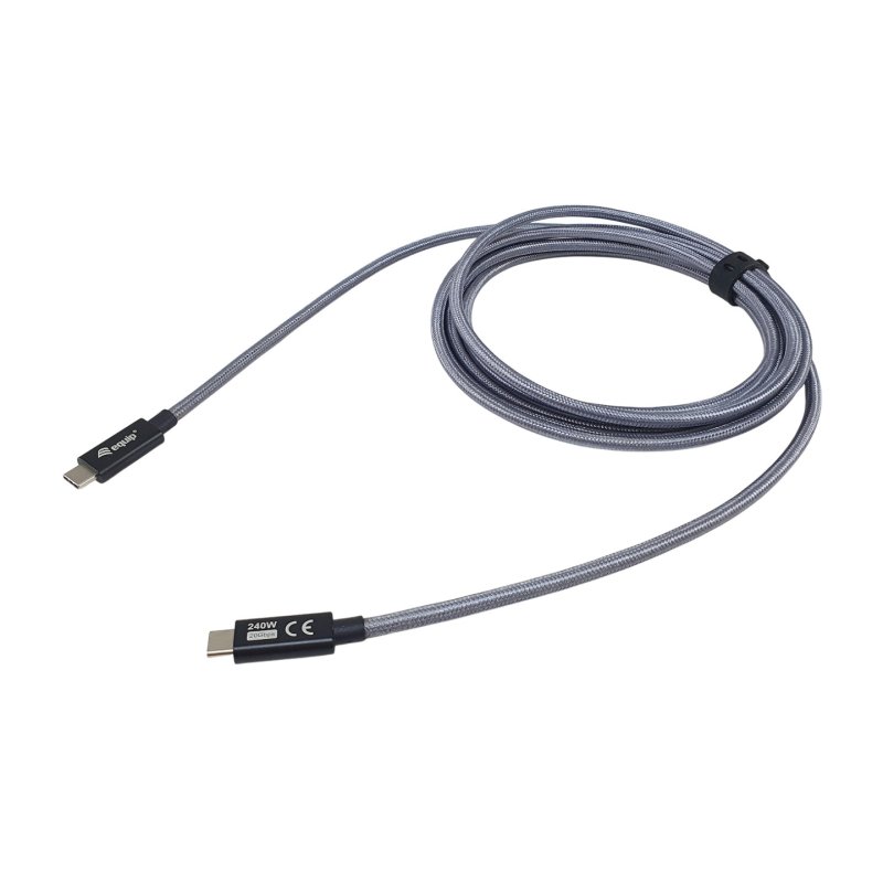 Equip USB 3.2 Gen 2x2 C to C Cable, 1.0m, PD240W, 4K/60Hz, 20Gbps, Black