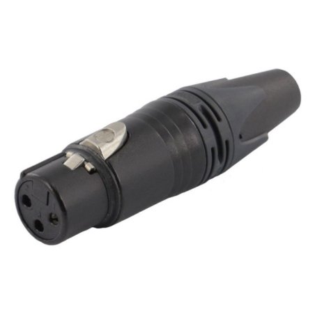 Equip 3-Pole female cable connector, Black