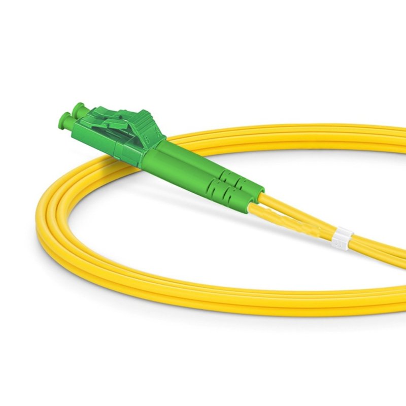 Equip E2000/APC to LC/APC Fiber Cable, SM, Duplex, 7.0m