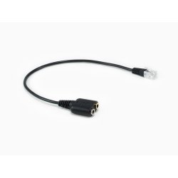 Equip Telefonkabel RJ9-2x3.5mm St/Bu 0.25m schwarz