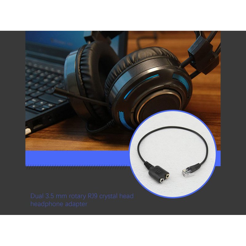 Equip RJ9 to 3.5mm Headset Audio Adapter