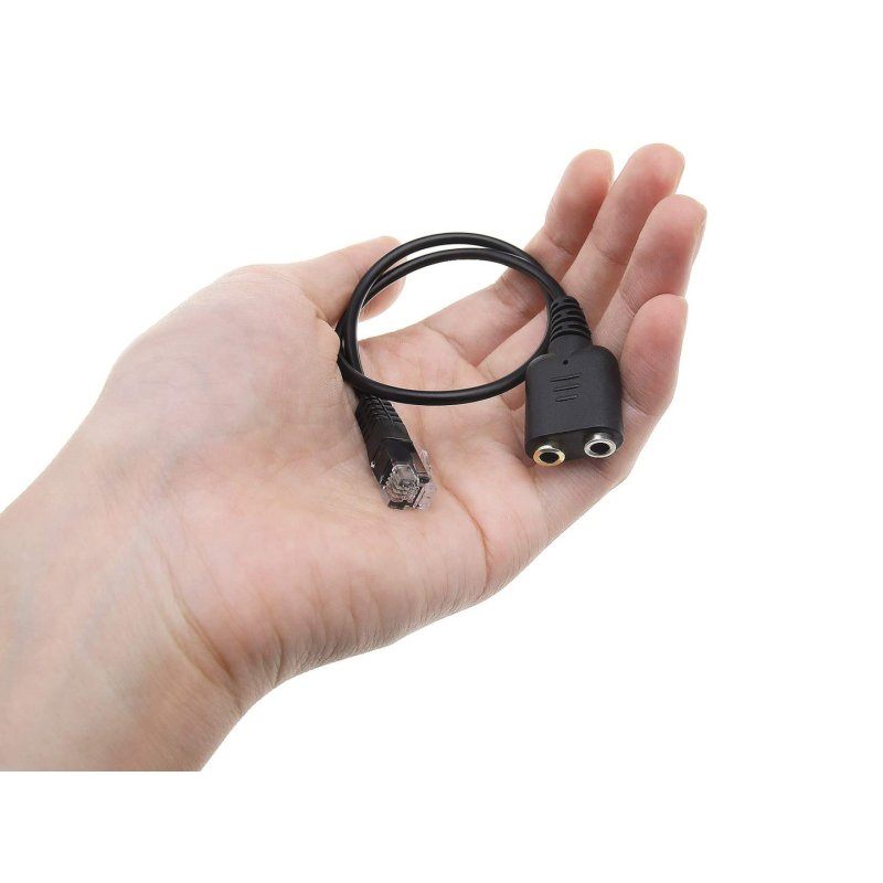 Equip Telefonkabel RJ9-2x3.5mm St/Bu 0.25m schwarz