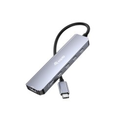 Equip USB-C 6 in 1 Multifunctional Adapter, HDMI 4K/60Hz, USB-C Gen2 x 4 (10Gbps), 100W USB PD