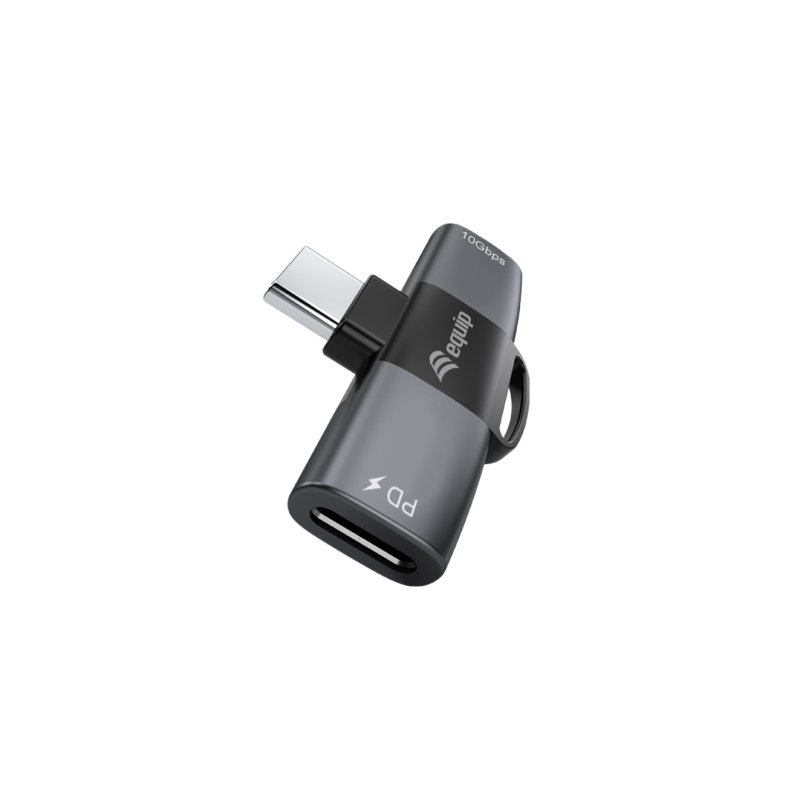 Equip Adapter USB-C-2xUSB-C 10Gbps PD 100W Alu.